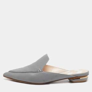 Nicholas Kirkwood Grey Leather Beya Mules Size 40