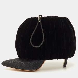 مملوكة مسبقًا Nicholas Kirkwood Size 40 Black/Metallic Glitter and Velvet Booties