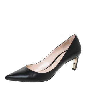 Nicholas Kirkwood Black Leather Maeva Pumps Size 38