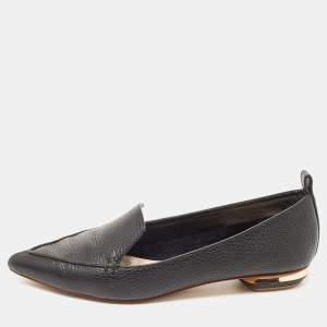 Nicholas Kirkwood Black Leather Beya Loafers Size 37
