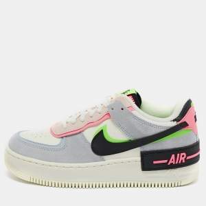 Nike Multicolor Leather and Suede Air Force 1 Low Shadow Sunset Pulse Sneakers Size 38.5