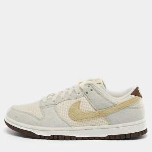 Nike Multicolor Suede and Hemp Dunk Low Coconut Milk Sneakers Size 38.5