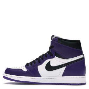 Nike Jordan 1 Retro High Court Purple White Sneakers Size EU 37.5 (US 5Y)