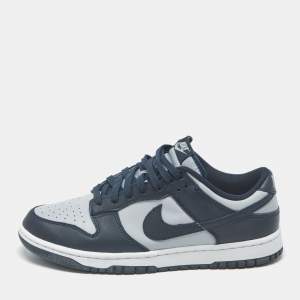مملوكة مسبقًا Nike Dunk Low Size 44.5 Two Tone Leather Lace Up Sneakers