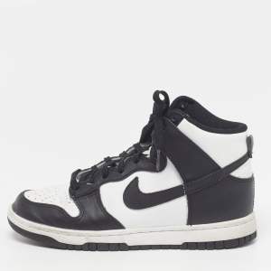 Pre Owned Nike Dunk High Panda Size 38 Black/White Leather High Top Sneakers