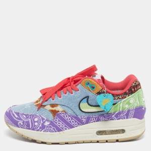 Pre Owned Nike Air Max 1 SP Concepts Far Out Size 39 Multicolor Canvas and Denim Low Top Sneakers