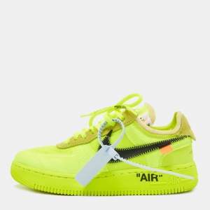 Nike Air Green Suede and Mesh Force 1 Low Sneakers Size 36.5