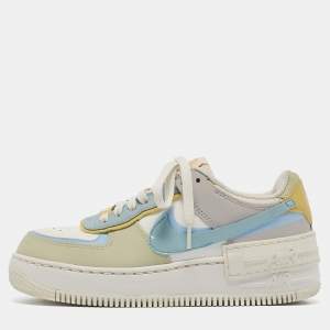 Nike Multicolor Leather Air Force 1 Low Shadow Ocean Cube Sneakers Size 37.5