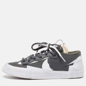 Nike x Sacai Grey Suede Blazer Low Iron Grey Sneakers Size 40