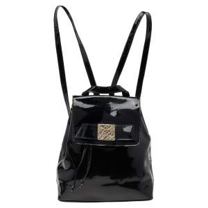 Nina Ricci Black Patent Leather Backpack
