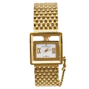 Nina Ricci Cream Gold Plated Stainless Steel N02243 Women's Wristwatch 28 mm 