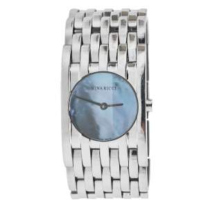 Nina Ricci Blue Mother of Pearl Stainless Steel N000113 Women's Wristwatch 25 mm