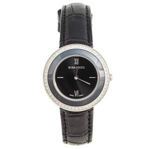 Nina Ricci Black Stainless Steel Leather N064006SM Women's Wristwatch 32 mm