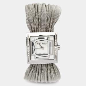 Nina Ricci Mother of Pearl Stainless Steel Diamond NO19.73 Women's Wristwatch 24 mm