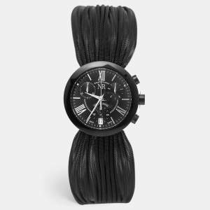 Nina Ricci Black PVD Stainless Steel Chronograph N021.25 Women's Wristwatch 31 mm