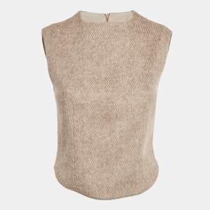 مملوكة مسبقًا Oddmuse Beige Gabardine Sleeveless Top S