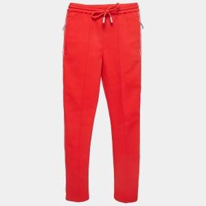 Off-White Red Jersey Logo Tape Track Pants XXS