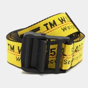 Off-White Yellow/Black Nylon Industrial Belt 200 CM