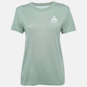 Off-White Green Flower Arrow Jersey T-Shirt XS
