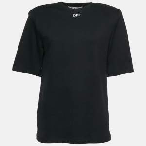 Off-White Black Off Print Cotton Crew Neck T-Shirt M 