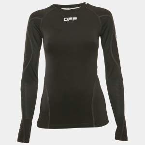 Off-White Black Jersey Long Sleeve T-Shirt XS