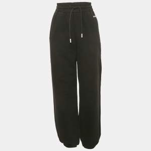 Off-White Black Logo Embroidered Cotton Sweatpants M