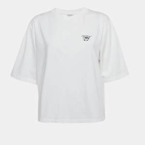 Pre Owned Off-White White Bow Print Jersey Crewneck T-Shirt XL