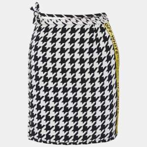 Off-White Monochrome Wool Wrap Mini Skirt S