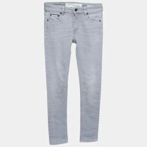 Off-White Grey Denim Skinny Jeans S Waist 26"