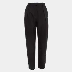 Off-White Black Printed Tapered Formal Trousers S