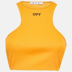 Off-White Orange Basic Lux Rowing Tank Top M
