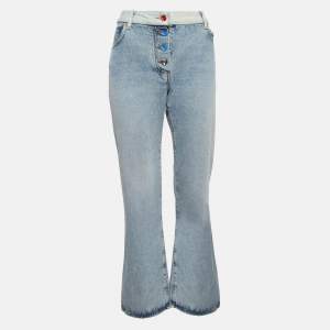 Off-White Light Blue Denim Buttoned Jeans M Waist 30"