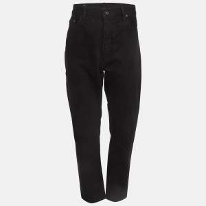 Off-White Black Denim Straight Leg Jeans XL Waist 34"
