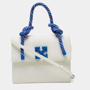 Off-White White Leather 1.4 Gummy Jitney Top Handle Bag