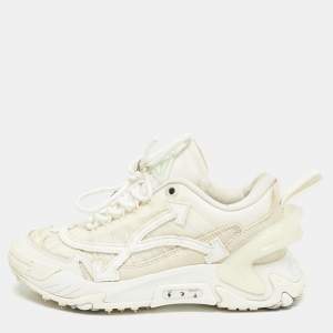 Off-White White Mesh and Leather Odsy-2000 Sneakers Size 37