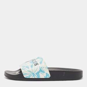 Off-White Two Town Leather Flat Slides Size 39 