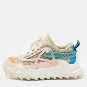 Off-White Multicolor Mesh and Nubuck Leather Odsy 1000 Lace Up Sneakers Size 40