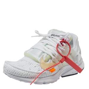 Off-White x Nike Fabric And Rubber Air Presto Lace Up Sneakers Size 38.5