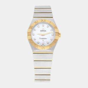 Omega Constellation 123.20.27.60.55.004 Quartz White Stainless Steel Women's Wristwatch 27 mm