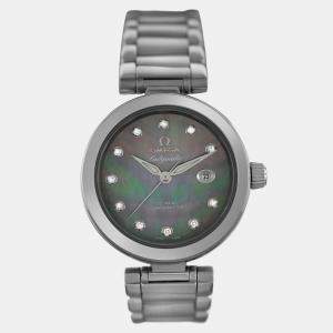 Pre Owned Omega Ladymatic 425.30.34.20.57.004 Automatic Grey Stainless Steel Women's Wristwatch 34mm