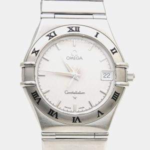 Pre Owned Omega Constellation Quartz Silver Stainless Steel Women's Wristwatch 35 mm