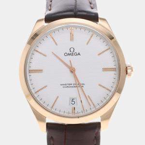 Pre Owned Omega De Ville TrÃ©sor 432.53.40 Manual White Gold Men's Wristwatch 40mm