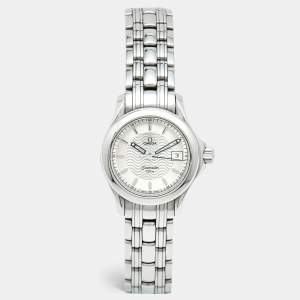 Pre Owned Omega Seamaster 2581.31.00 Silver Dial Stainless Steel Women's Wristwatch 25 mm