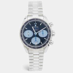 مملوكة مسبقًا Omega Speedmaster Co-Axial Chronometre 324.30.38.50.03.002 Blue Dial Stainless Steel Unisex Wristwatch 38 mm