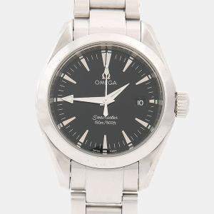 مملوكة مسبقًا Omega Seamaster Aqua Terra 2577.50 Automatic Black Stainless Steel Men's Wristwatch 29mm