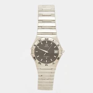 Pre Owned Omega Constellation 396.1201 Grey Dial Stainless Steel Women Wristwatch 33.50 mm