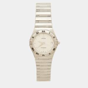 Pre Owned Omega Constellation 1512.30.00 Silver Dial Stainless Steel Women Wristwatch 33.50 mm