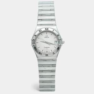 مملوكة مسبقًا Omega Constellation 396.1201 Silver Dial Stainless Steel Women's Wristwatch 33 mm