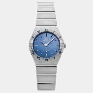 Pre Owned Pre-Owned Omega Constellation 131.10.28.60.03.001 Blue Quartz Stainless Steel Men's Wristwatch 28 MM