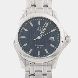 مملوكة مسبقًا Omega Seamaster 2511.81 Blue Stainless Steel Quartz Women's Watches 36.5mm